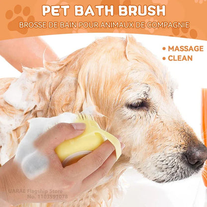 Silicone Pet Shampoo Dispenser & Massage Brush