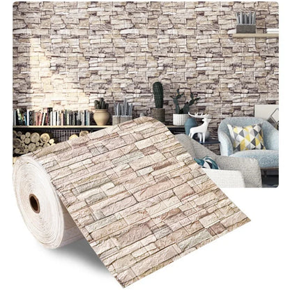 3D Peel and Stick Brick Wall Panels - Self-Adhesive & Waterproof Foam Wallpaper for Home Decor
