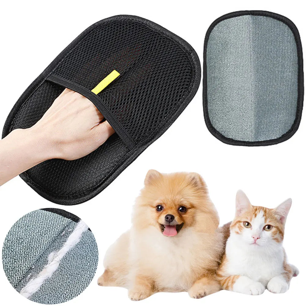 Gently Deshedding Pet Brush Glove for All Dogs & Cats