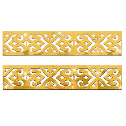 Acrylic Mirror Wall Sticker - Self-Adhesive Corner Line & Border Strip for Home Decor (5cm/10cm Width)