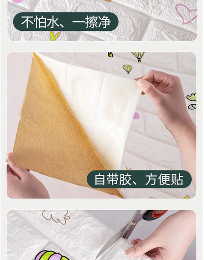 3D Peel and Stick Brick Wall Panels - Self-Adhesive & Waterproof Foam Wallpaper for Home Decor