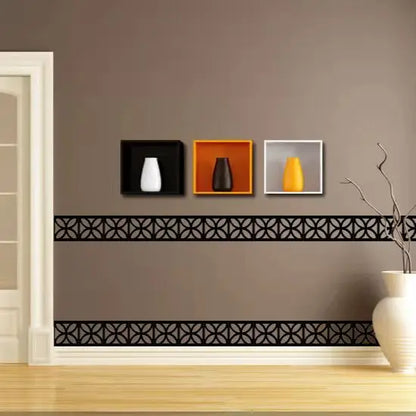 Acrylic Mirror Wall Sticker - Self-Adhesive Corner Line & Border Strip for Home Decor (5cm/10cm Width)