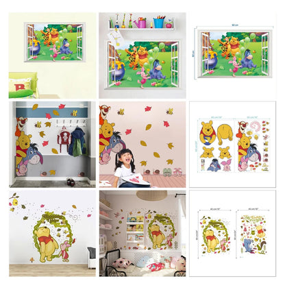Winnie the Pooh Wall Decal - Cute Cartoon Bear Wall Sticker for Kids' Room, Nursery & Bedroom Decor
