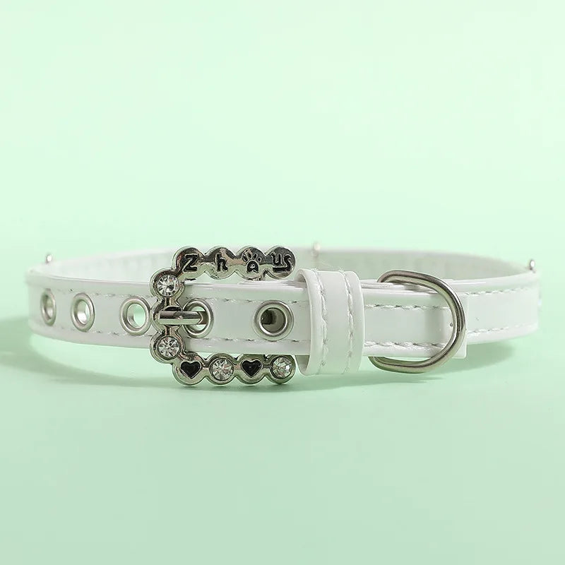 Luxury Pearl & Rhinestone Cat Necklace Collar - Fancy Pet Jewelry for Cats & Small Dogs