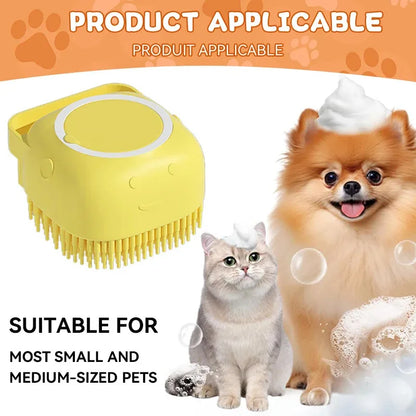 Silicone Pet Shampoo Dispenser & Massage Brush