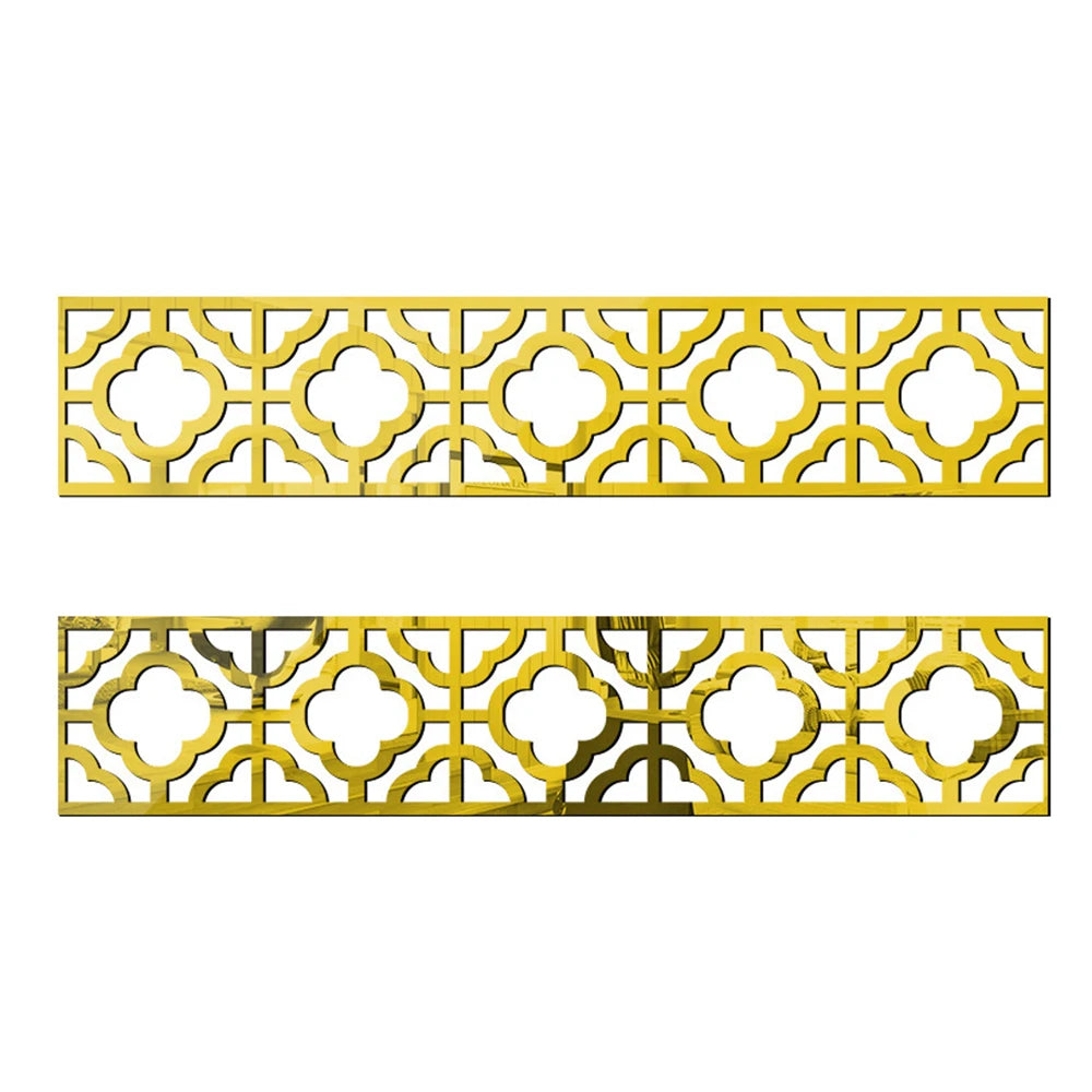 Acrylic Mirror Wall Sticker - Self-Adhesive Corner Line & Border Strip for Home Decor (5cm/10cm Width)