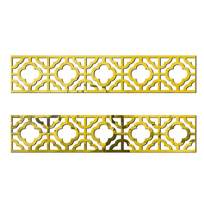 Acrylic Mirror Wall Sticker - Self-Adhesive Corner Line & Border Strip for Home Decor (5cm/10cm Width)