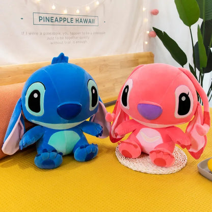 Giant Lilo & Stitch Plush Toy - 20-60cm Stuffed Cartoon Couple Models, Anime Plush Pillow
