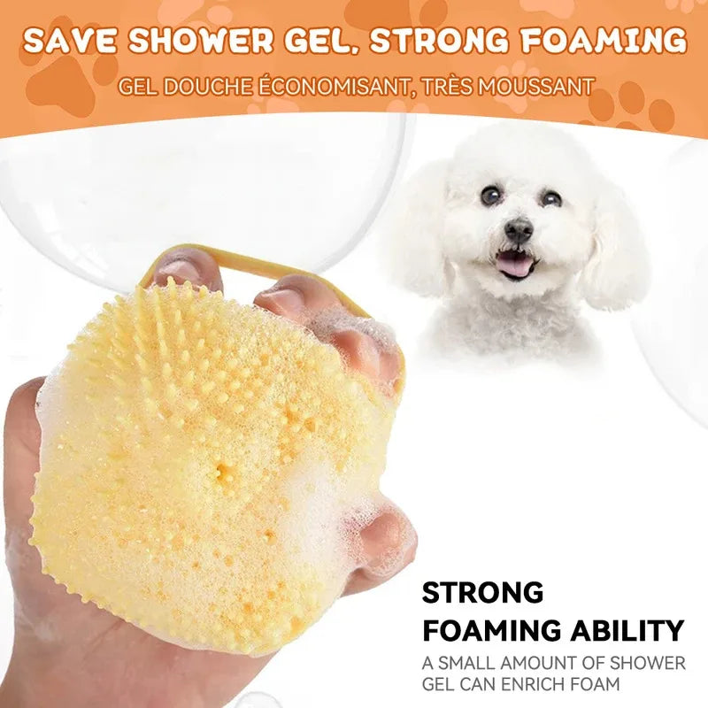 Silicone Pet Shampoo Dispenser & Massage Brush