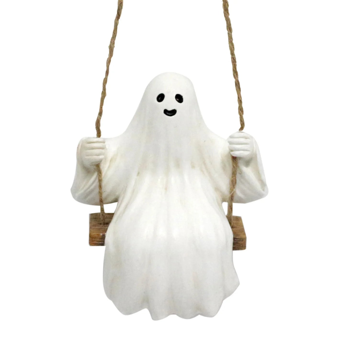 Realistic Ghost Figurine Hanging Ornament - Weatherproof Resin Halloween Decoration for Parties & Garden
