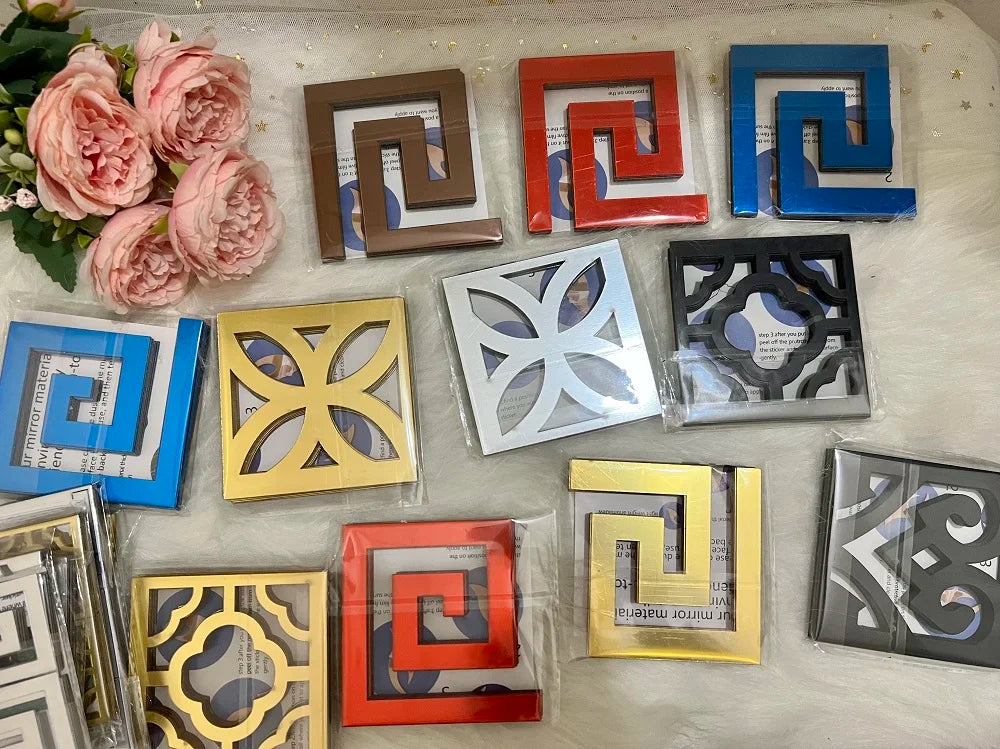 Acrylic Mirror Wall Sticker - Self-Adhesive Corner Line & Border Strip for Home Decor (5cm/10cm Width)